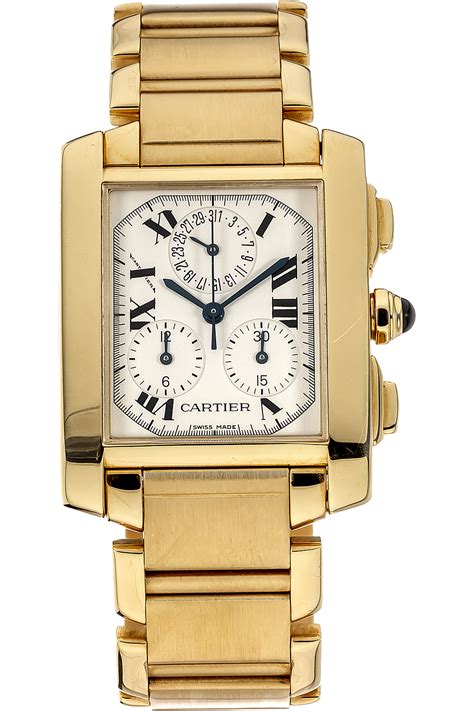 cartier tank chrono|cartier tank pre owned.